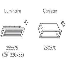 Link Grill-Face Recessed Wall Light SMD 3W