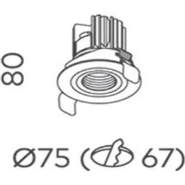 Particle Small 75mm Downlight COB 9w