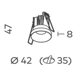 Titanium Curve Small Downlight COB 11w