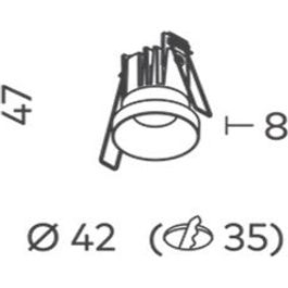 Titanium Curve 80mm Downlight COB 11w