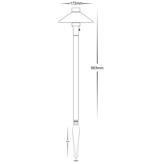 Antic Antique Brass 3.2w LED Garden Spike Lights G4 3.4w