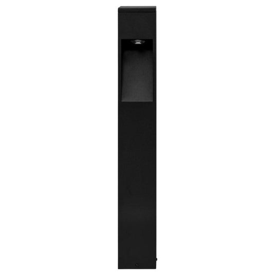 Fedor Square Aluminium Black Bollard Light Built in LED 12w