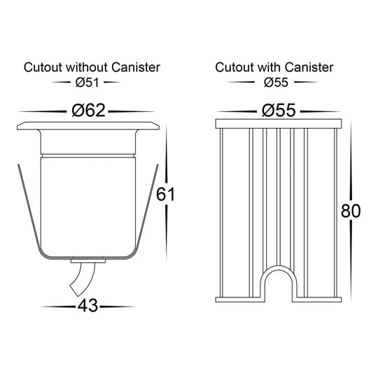 Elite Aluminium Deck or Inground lights Built in LED 5w