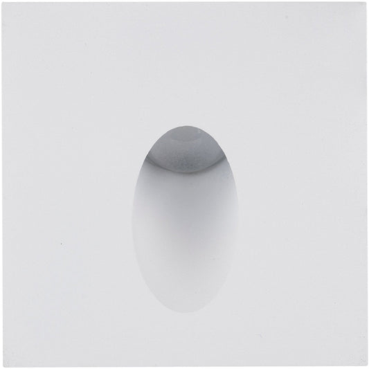 Recess White Square Recessed Step Light