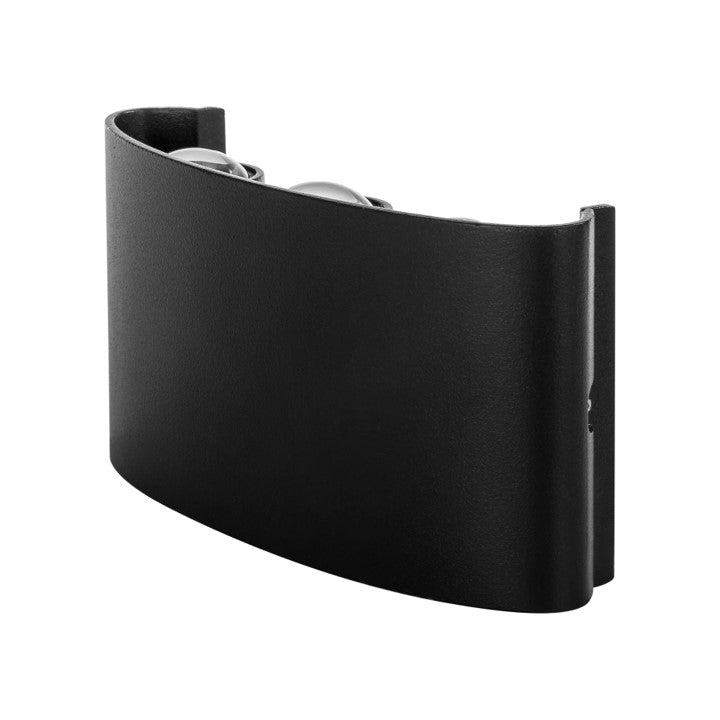 Maro Black Up & Down TRI Colour Six LED Wall Light Built in LED 1w