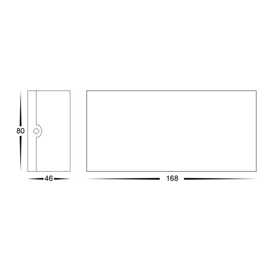 Maro White Up & Down TRI Colour Six LED Wall Light Built in LED 1w