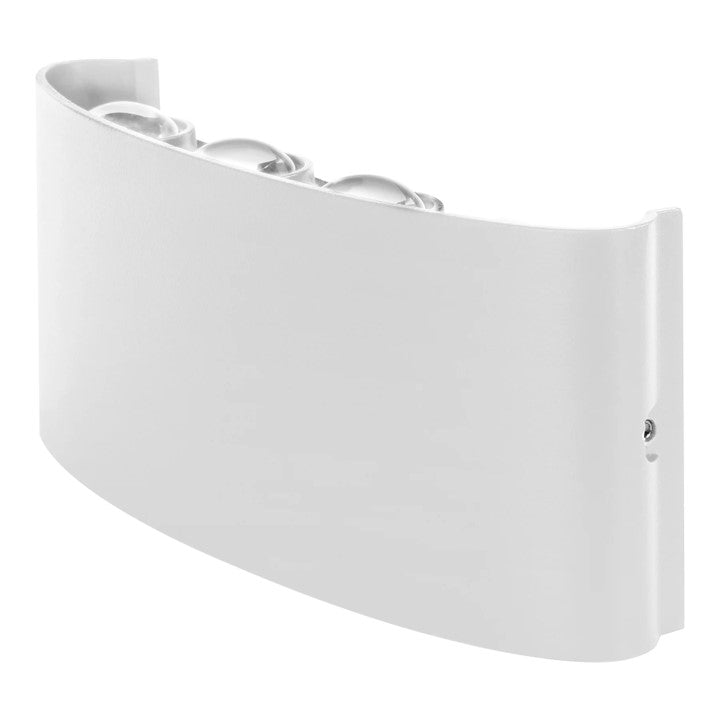 Maro White Up & Down TRI Colour Eight LED Wall Light Built in LED 1w