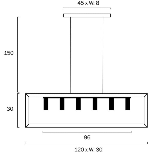 COLLINS 6 LIGHTS PENDANT E27 25w