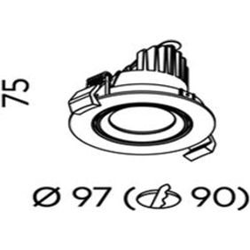 Apex 97mm Adjustable Downlight COB 13w