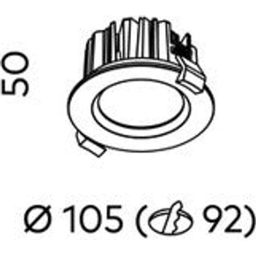 Apex 105mm Downlight COB 15w