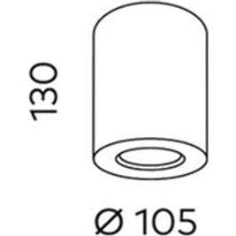 Apex 105mm Surface Mount Kit w/ Driver Black (Canisters Only) COB 13W