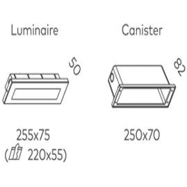 Link Open-Face Recessed Wall Light SMD 3W