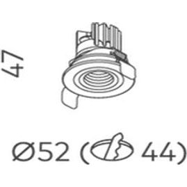 Particle Micro 52mm Downlight COB 2w