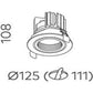 Particle Medium 125mm Downlight COB 18w