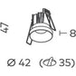 Titanium Curve 80mm Downlight COB 11w