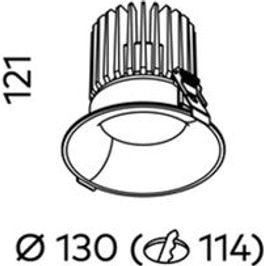 Titanium Curve 130mm Downlight COB 25w