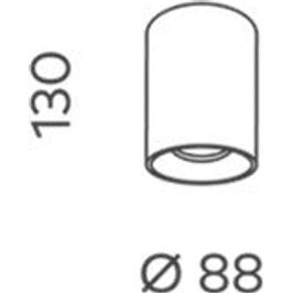 Titanium 88x130mm Surface Mount Canister - No Driver (Canisters Only) COB