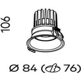 Titanium G2 84mm Downlight COB 11w