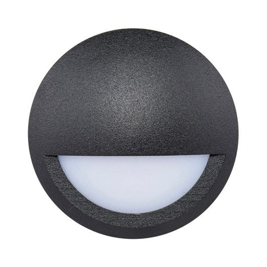 Nava Black Step Light with Eyelid Built in LED 5w