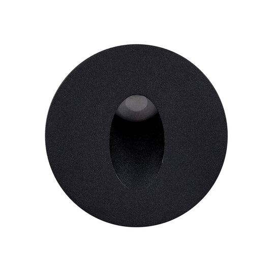 Mini Recess Black Round Recessed Step Light