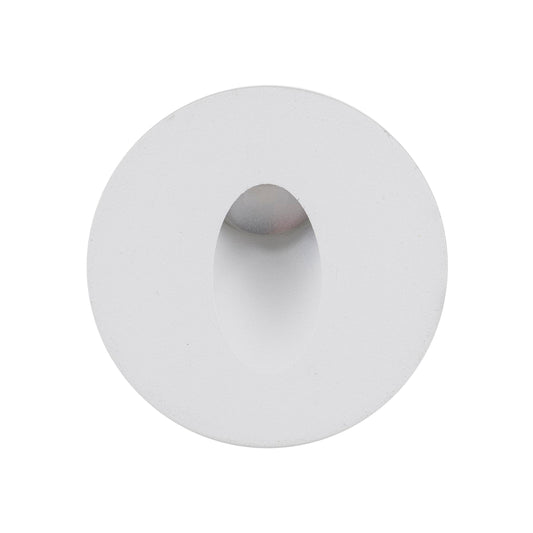 Mini Recess White Round Recessed Step Light
