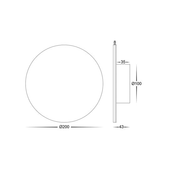 Halo White TRI Colour LED Wall Light Built in LED 12w