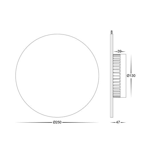 Halo White TRI Colour LED Wall Light Built in LED 18w