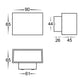 Mini White Blokk Up & Down Wall Light Built in LED 3w