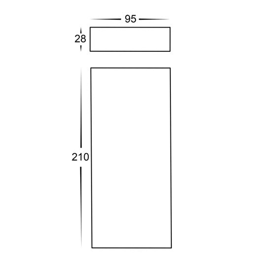 Essil Black Up & Down LED Wall Light Built in LED 6w