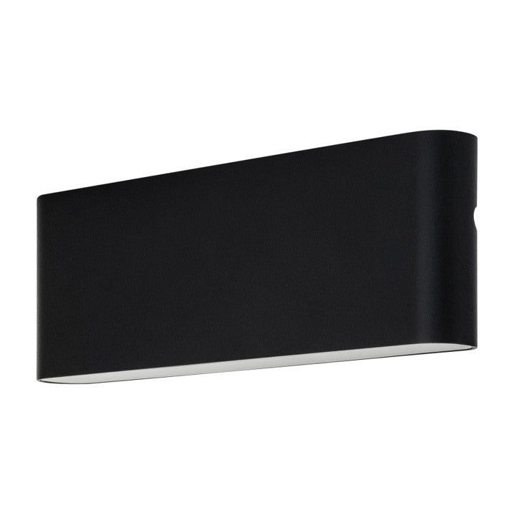 Lisse Black  Fixed Down Wall Light Built in LED 12w
