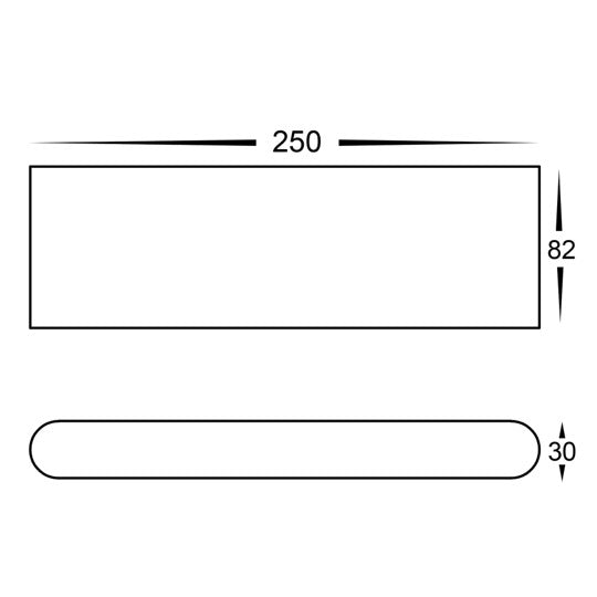 Lisse Black  Fixed Down Wall Light Built in LED 12w