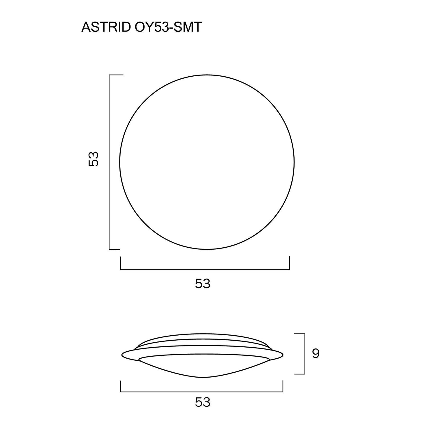 ASTRID 53 LED OYSTER Dim SMART SMD 60w