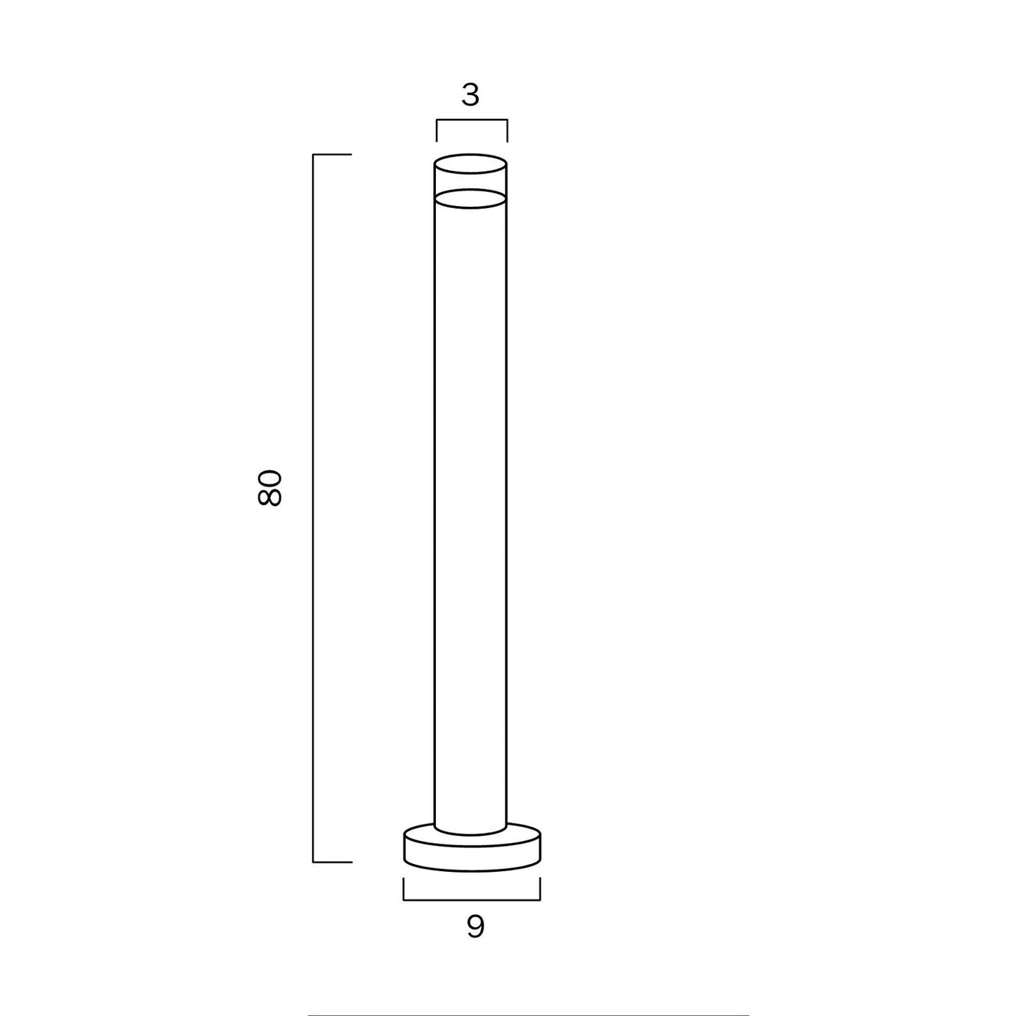 BENTON EXT BOLLARD GU10 6w