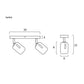 BURTON LED 2 BAR SPOT GU10 2x6w