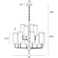DECARO 12 LIGHTS PENDANT E14 25w
