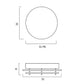 FOSCO ROUND LED OYSTER DIM SMD 20w
