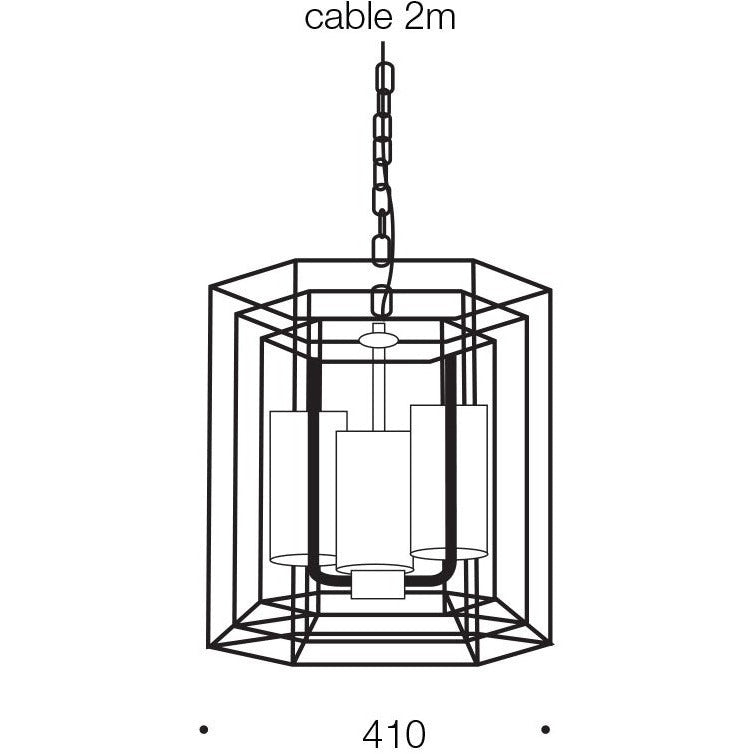 LANE 3 LIGHTS PENDANT E14 25w