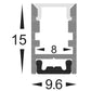 H- LED 0915 Mini Shallow Square Profile