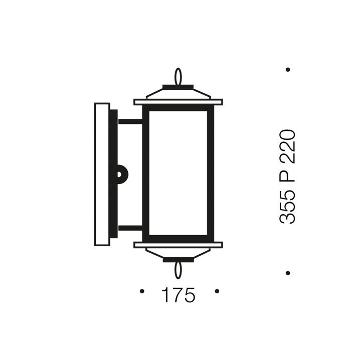 NEVIN EXTERIOR WALL LIGHT E27 40w