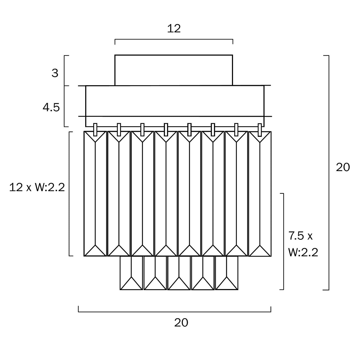 SERENE BATTEN FIX B22 60w